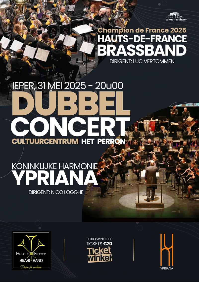 Dubbelconcert Hauts-de-France Brassband - Ypriana