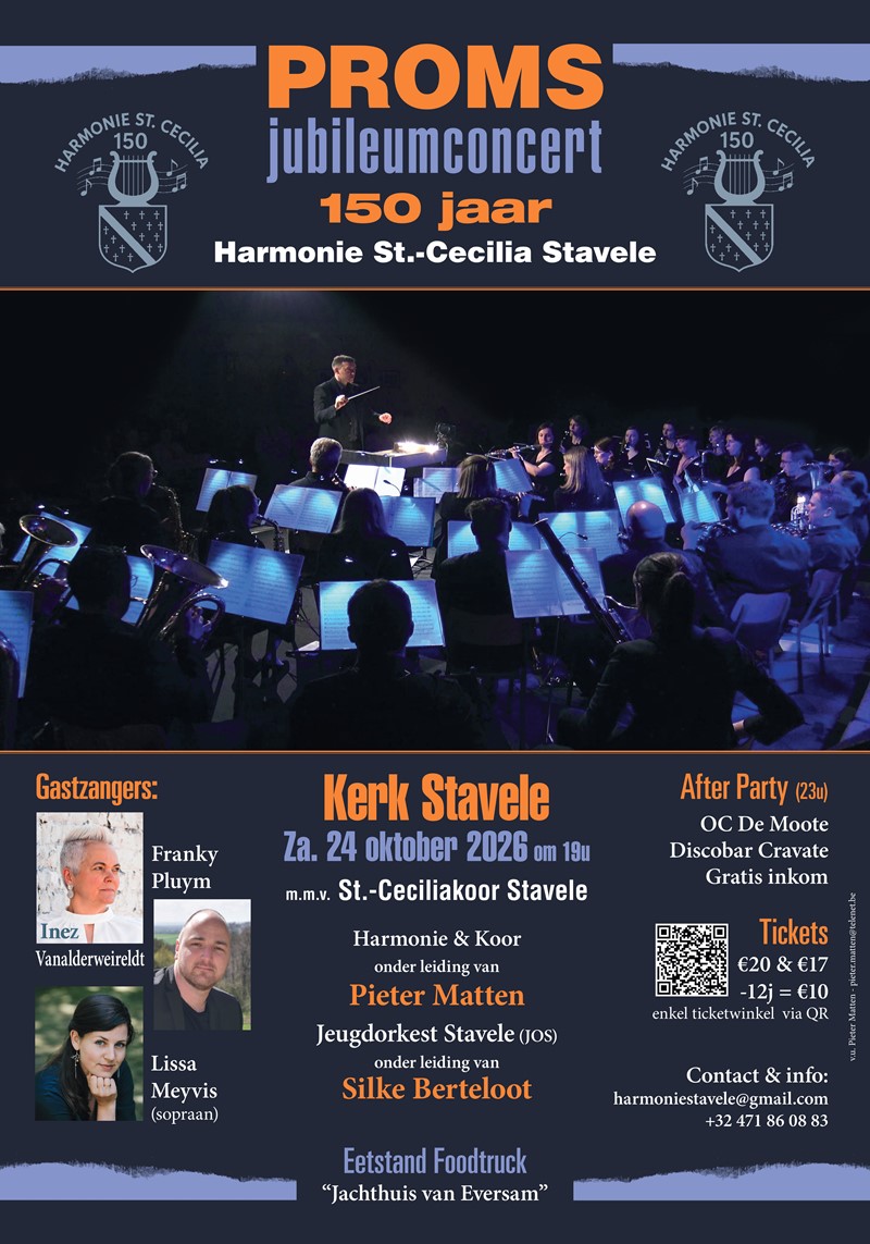 PROMS-Jubileumconcert Harmonie St. Cecilia Stavele